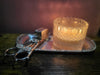 Clear vintage inspired candles