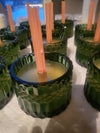 Dark green vintage inspired vessel