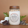 campfire scented soy candle in mason jar 